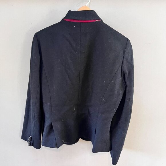 Vintage J. Crew Robert Noble Scottish Wool Black Blazer- Size 6 - Picture 6 of 7